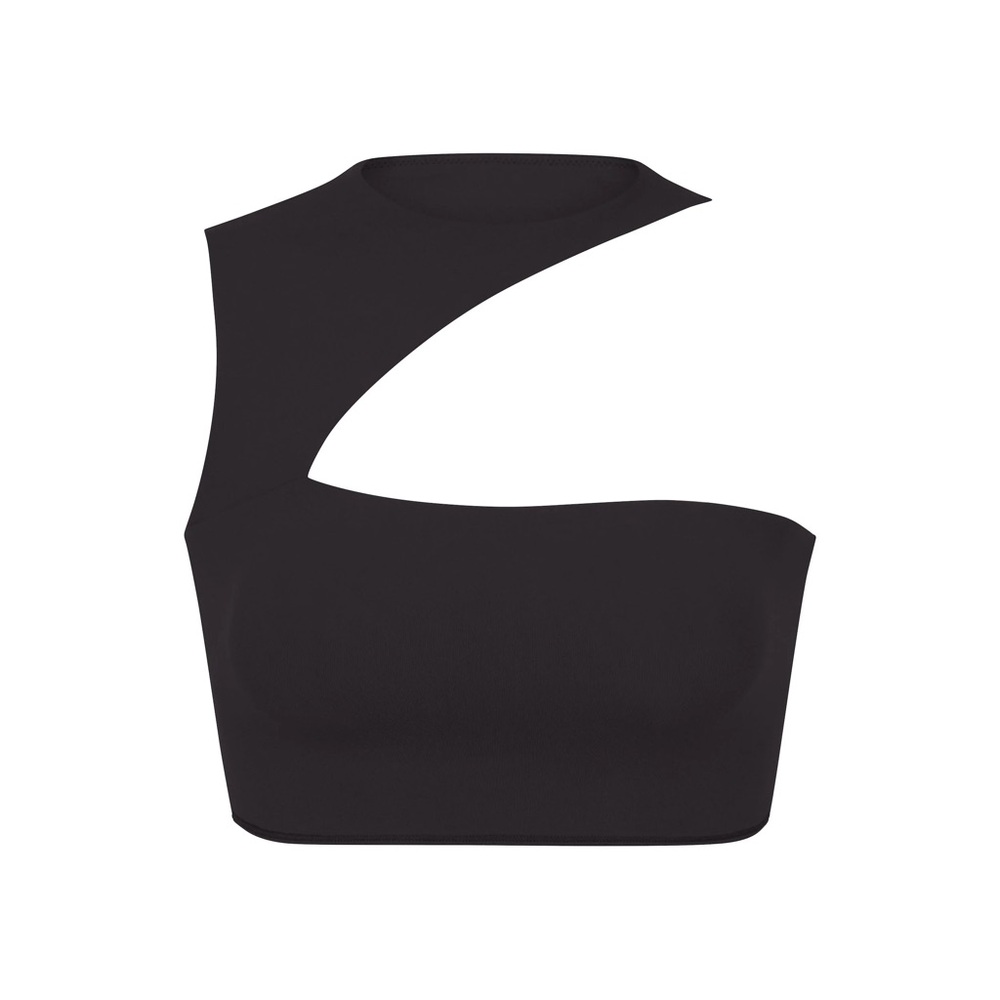 Set of 2 Skims Fits Everybody Cut Out Crop Top Onyx & Cocoa XS